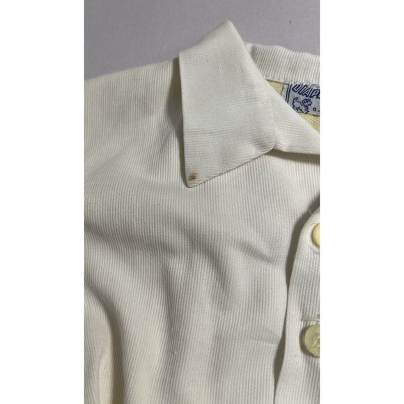 Vtg Baby Clothes Yellow Romper A Jetmore Embroidered Stick Horse Diaperette 3-6 - Picture 4 of 7